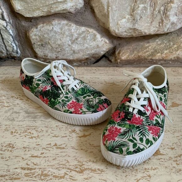 TOMS cordones Indio floral cancas sneaker womens - Picture 4 of 10